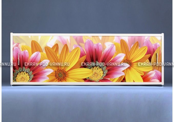 Раздвижной ФОТО экран - Flowers – купить по цене 8500 руб. в интернет-магазине в городе Магнитогорск картинка 1