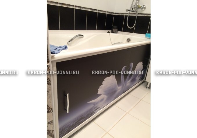 Раздвижной ФОТО экран - Лебеди – купить по цене 8500 руб. в интернет-магазине в городе Магнитогорск картинка 2