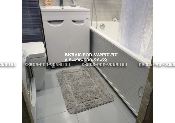 Раздвижной экран EUROPLEX Комфорт Серебро колотый лед – купить по цене 6550 руб. в интернет-магазине в городе Магнитогорск картинка 2