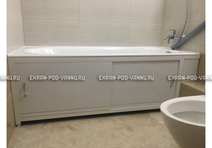 Экран  EUROPLEX Роликс белый с вставкой – купить по цене 10400 руб. в интернет-магазине в городе Магнитогорск картинка 4