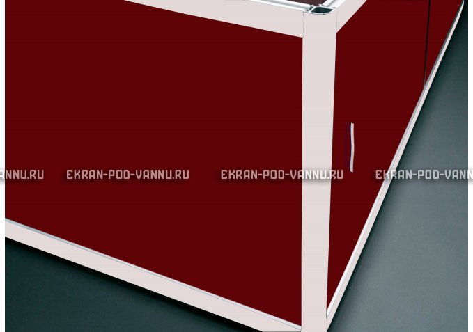 Торцевой экран EUROPLEX Комфорт бордовый – купить по цене 8760 руб. в интернет-магазине в городе Магнитогорск картинка 1
