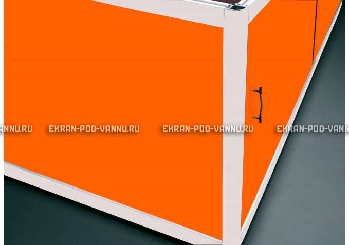 Угловой экран EUROPLEX Комфорт оранжевый – купить по цене 8180 руб. в интернет-магазине в городе Магнитогорск картинка 1