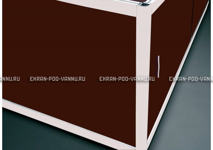 Угловой экран EUROPLEX Комфорт шоколад – купить по цене 8180 руб. в интернет-магазине в городе Магнитогорск картинка 1