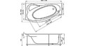 Акриловая ванна 1MarKa Gracia 150x94 – купить по цене 19400 руб. в интернет-магазине в городе Магнитогорск картинка 17